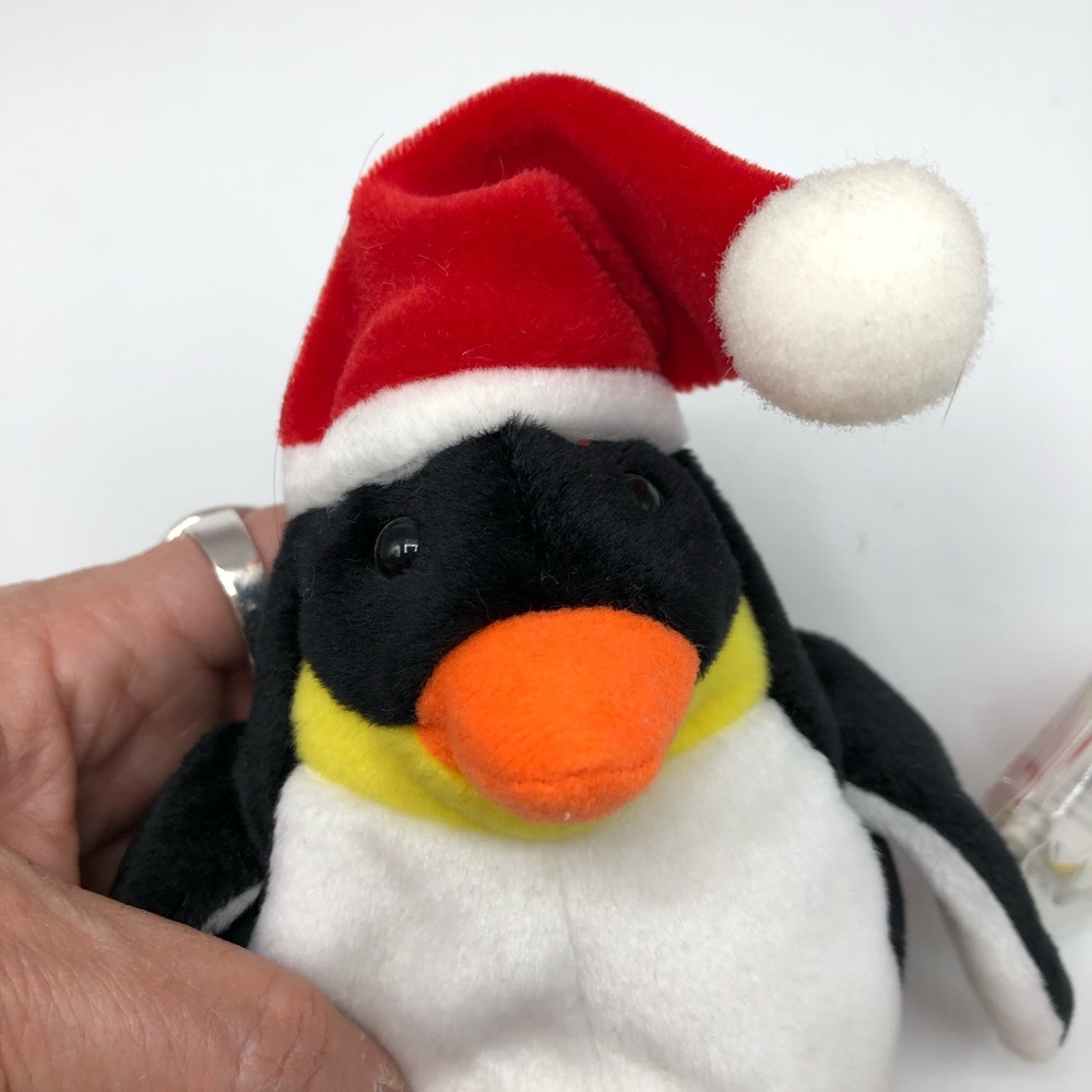 Ty Vintage 1998 Beanie Babies Holiday Zero Penguin Retired Christmas Plush - Picture 2 of 9